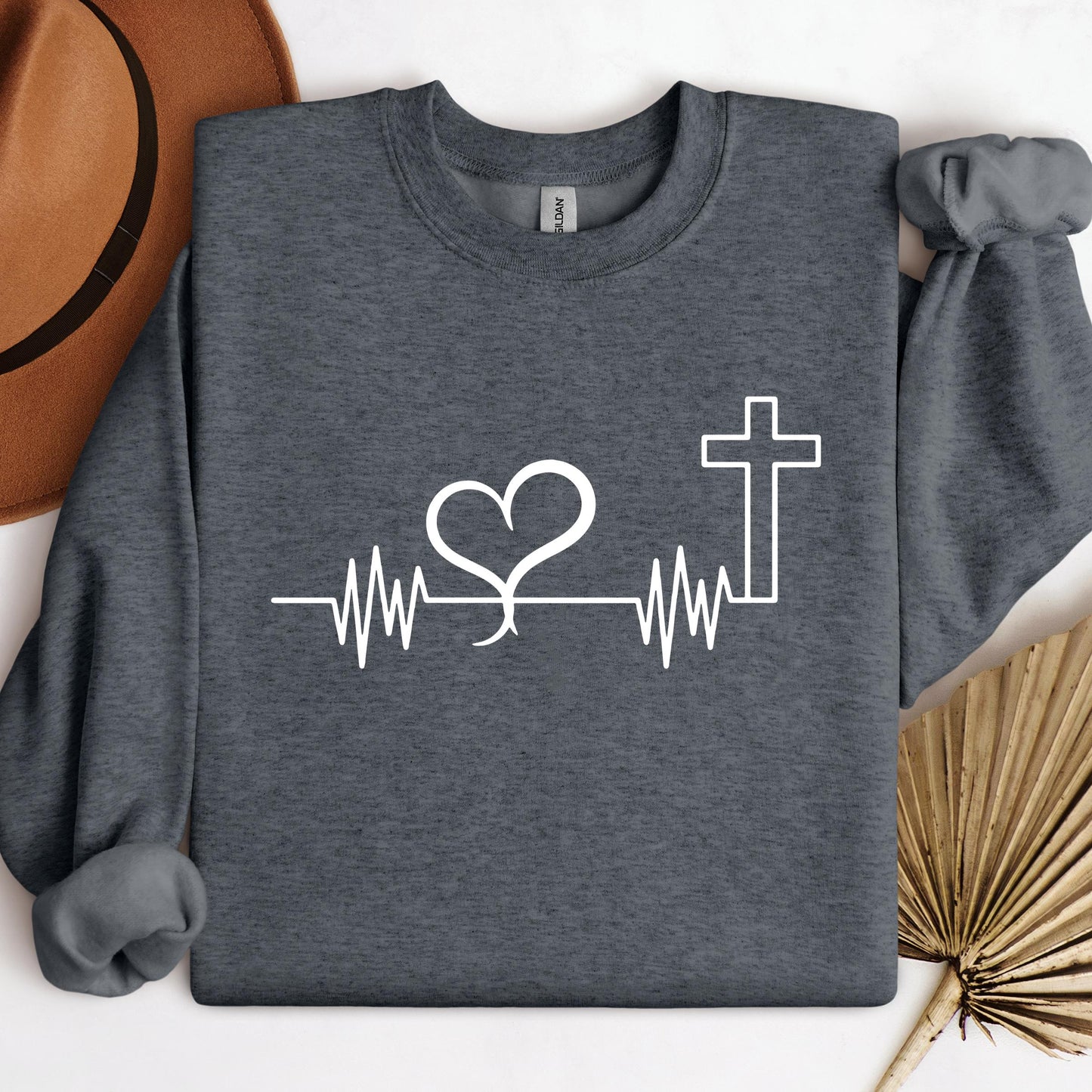 Heartbeat Heart Cross
