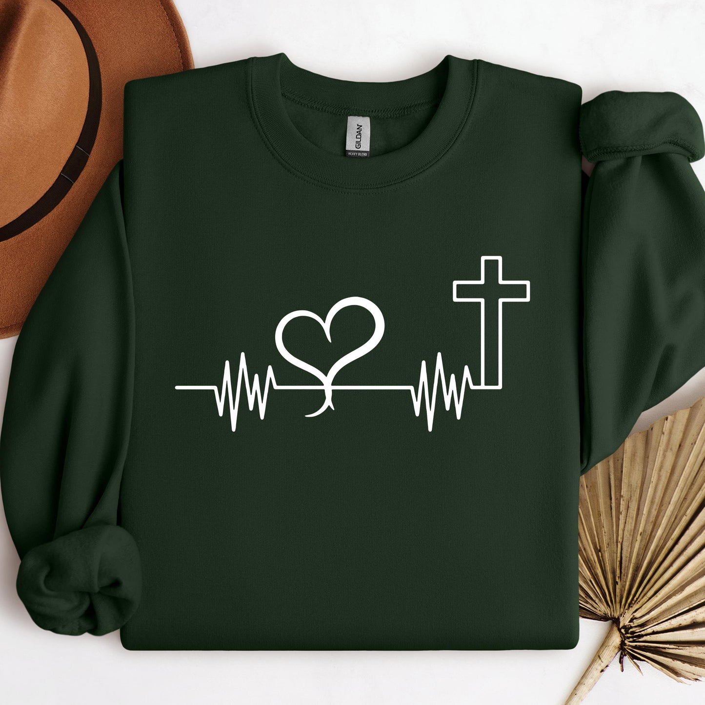 Heartbeat Heart Cross
