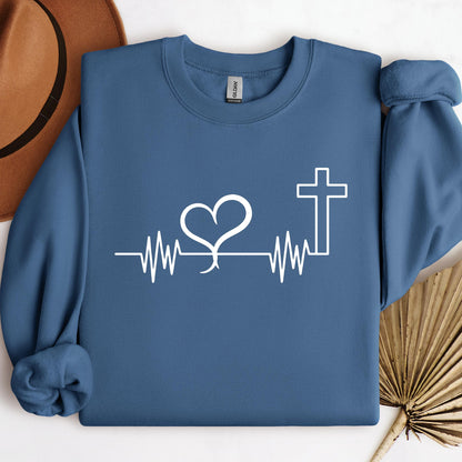 Heartbeat Heart Cross