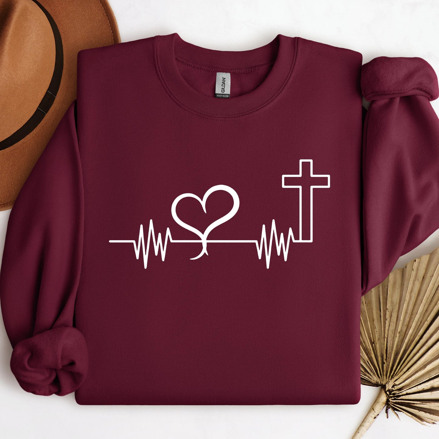 Heartbeat Heart Cross