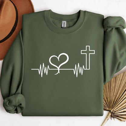 Heartbeat Heart Cross
