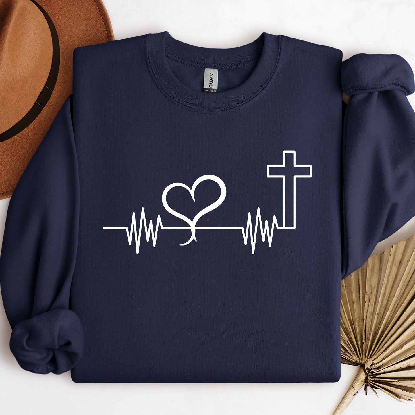 Heartbeat Heart Cross