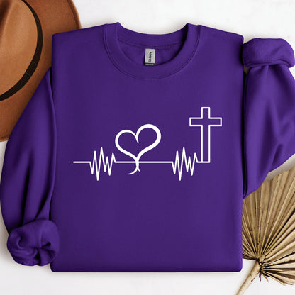 Heartbeat Heart Cross
