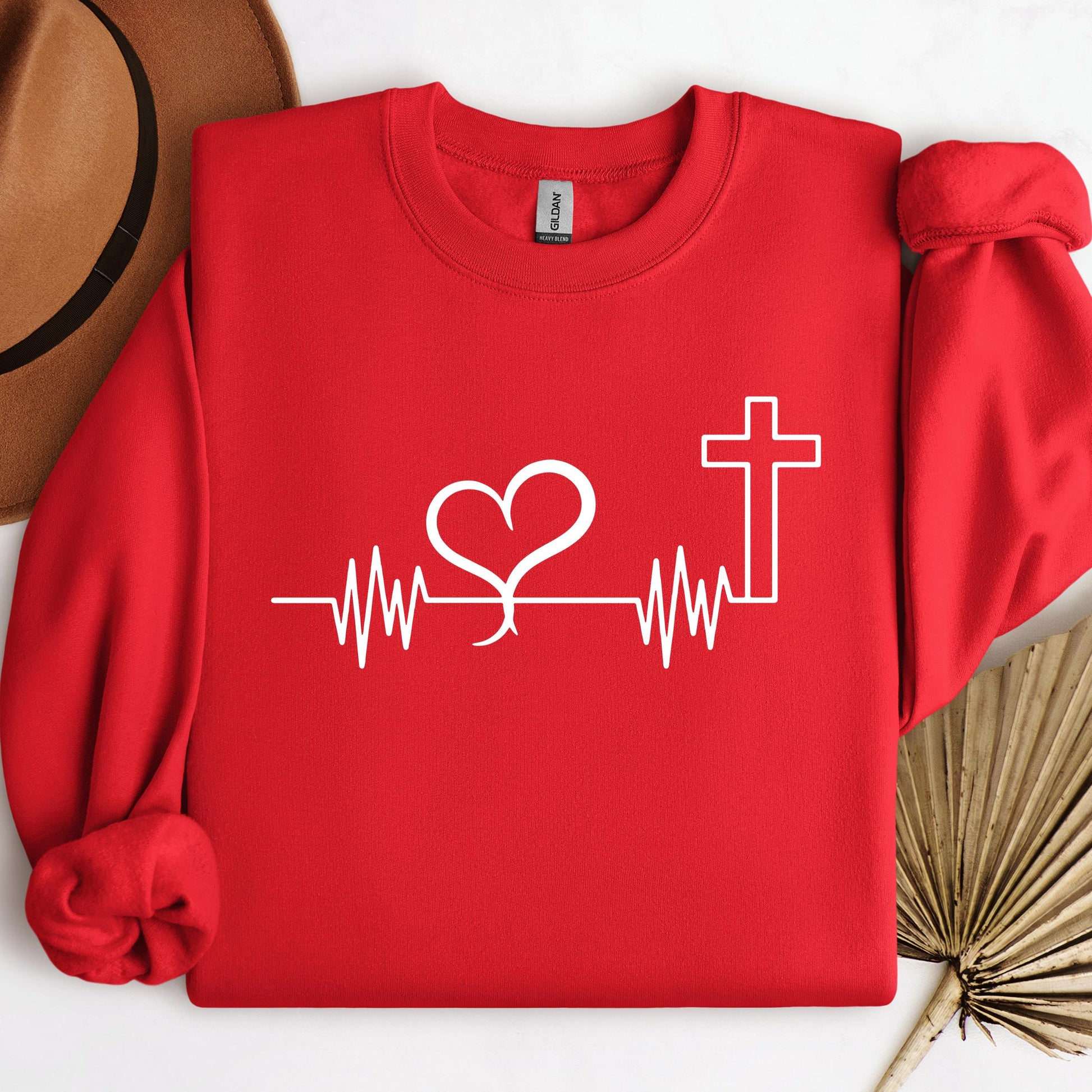 Heartbeat Heart Cross