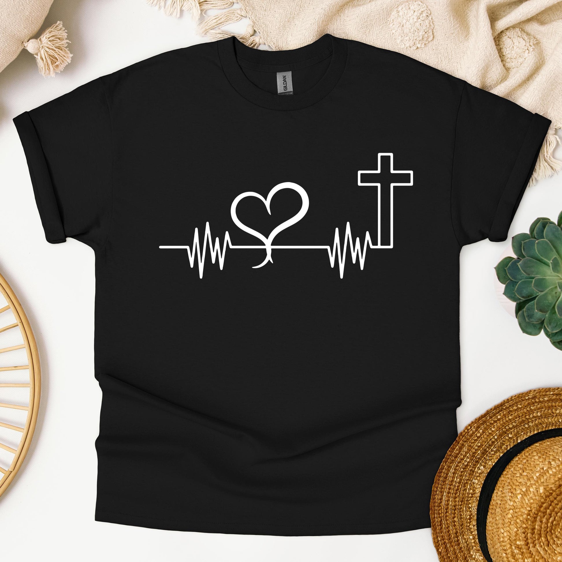 Heartbeat Heart Cross