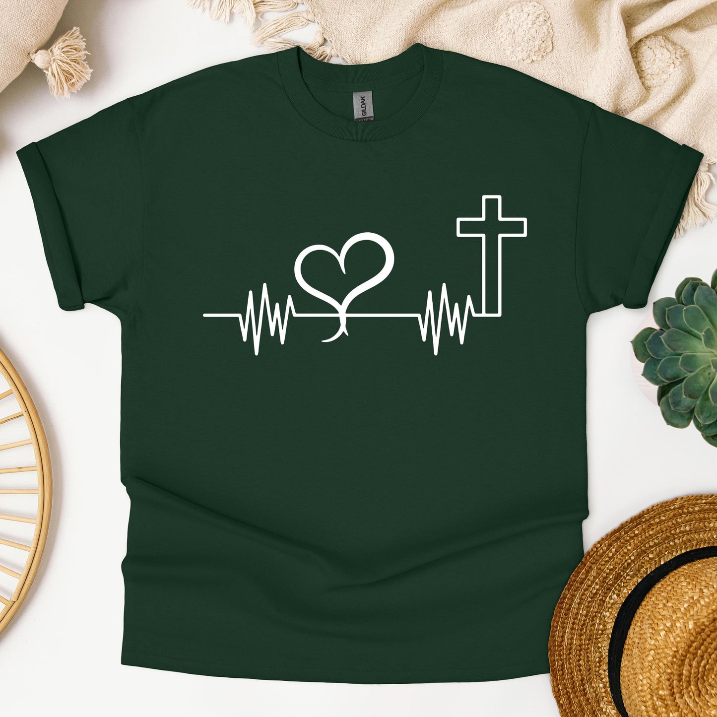 Heartbeat Heart Cross