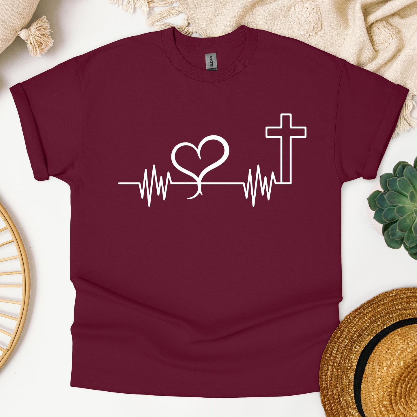 Heartbeat Heart Cross