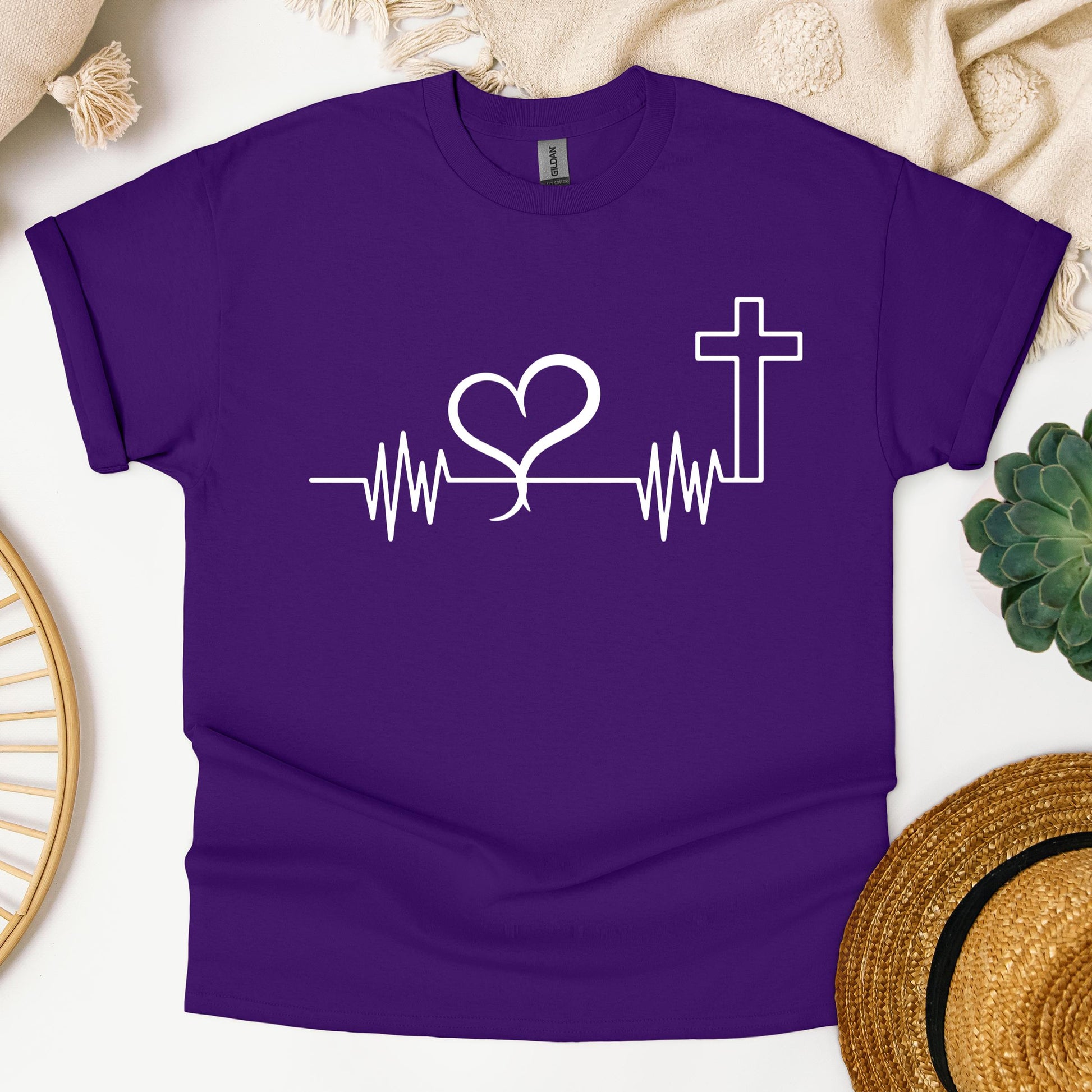 Heartbeat Heart Cross