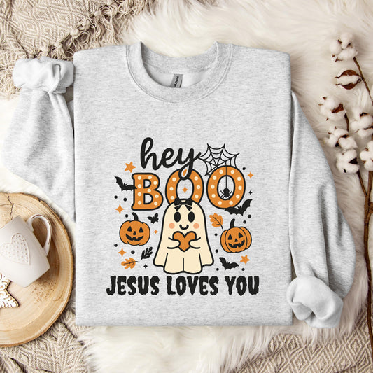 Hey Boo Jesus Loves You Sweatshirt