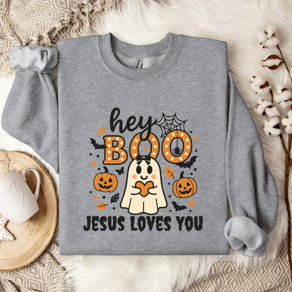 Hey Boo Jesus Loves You Sweatshirt