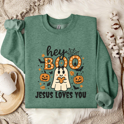 Hey Boo Jesus Loves You Sweatshirt