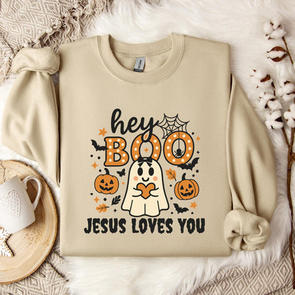 Hey Boo Jesus Loves You Sweatshirt