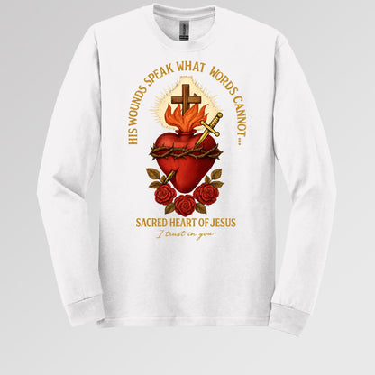 His Wounds Speak What Words Cannot Sacred Heart Of Jesus I Trust In You