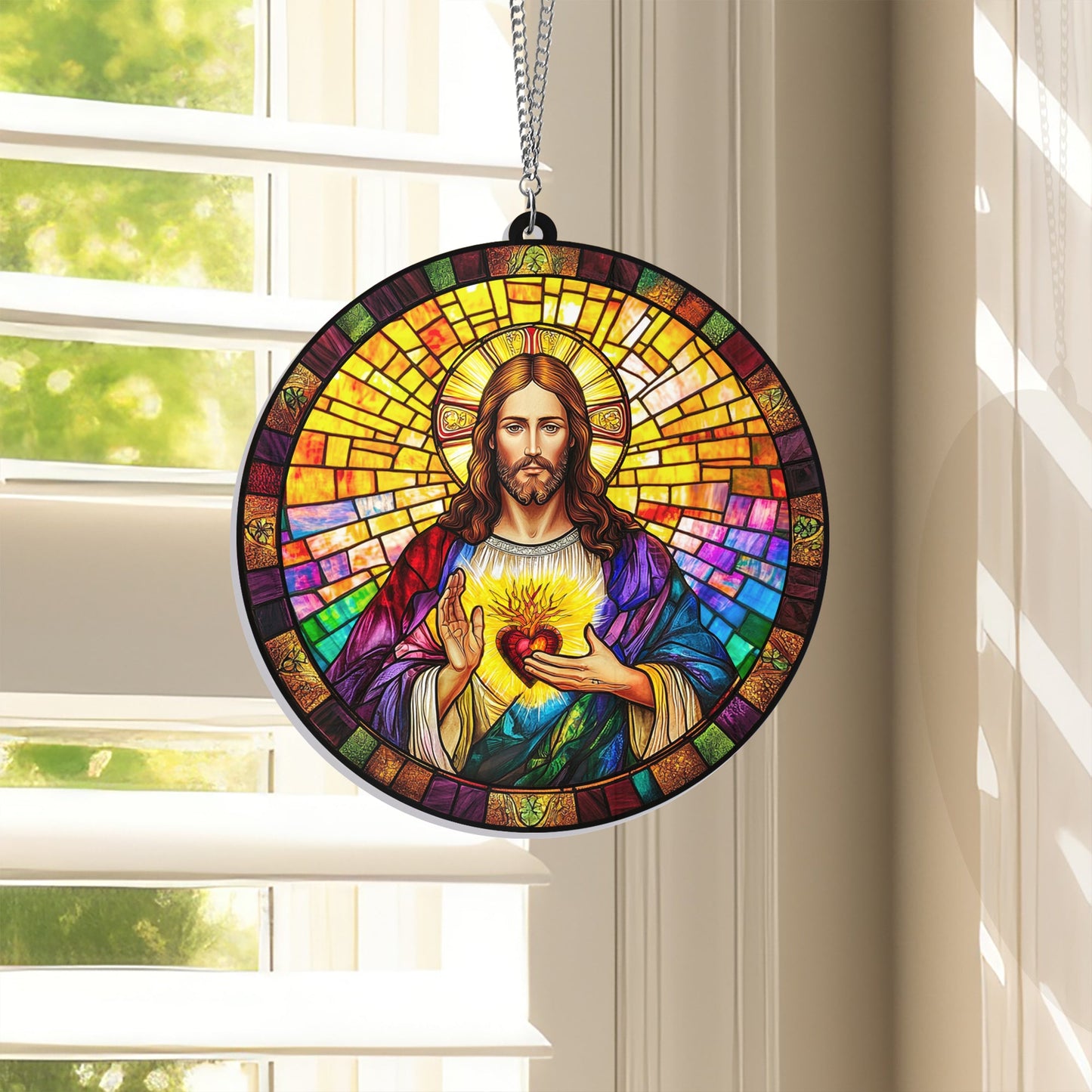 Sacred Heart of Jesus Suncatcher Acrylic Hanging