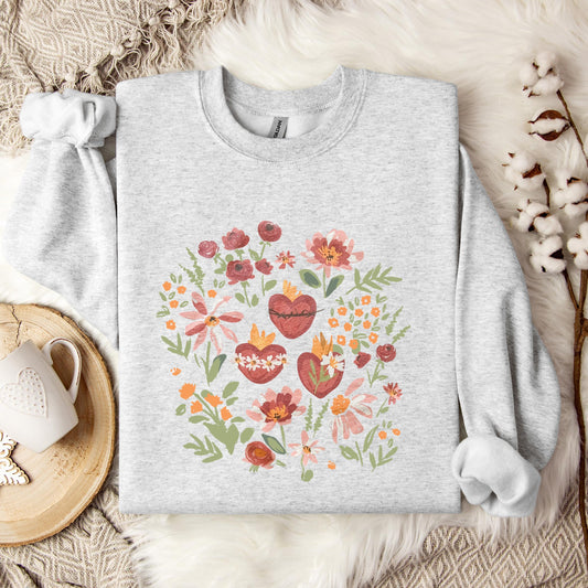 Holy Family Hearts Sweatshirt