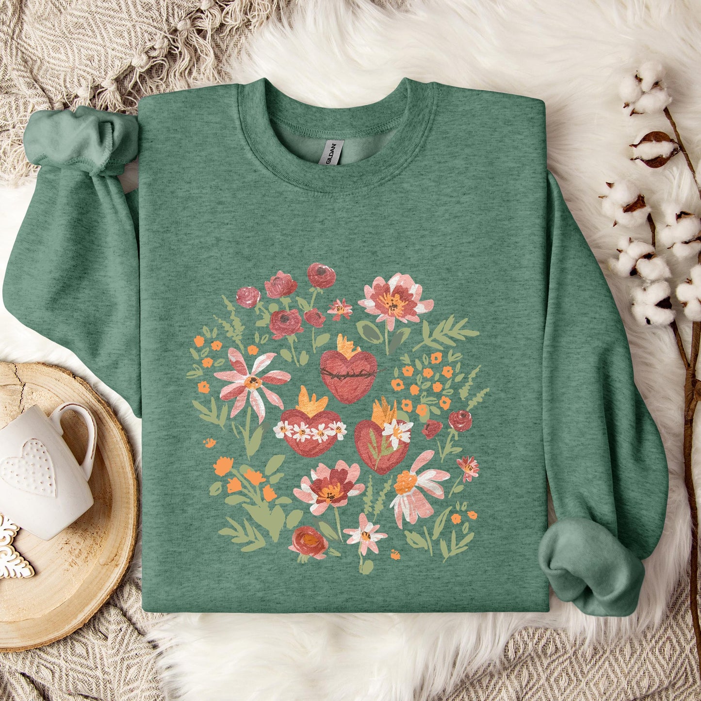 Holy Family Hearts Sweatshirt