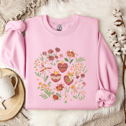 Holy Family Hearts Sweatshirt