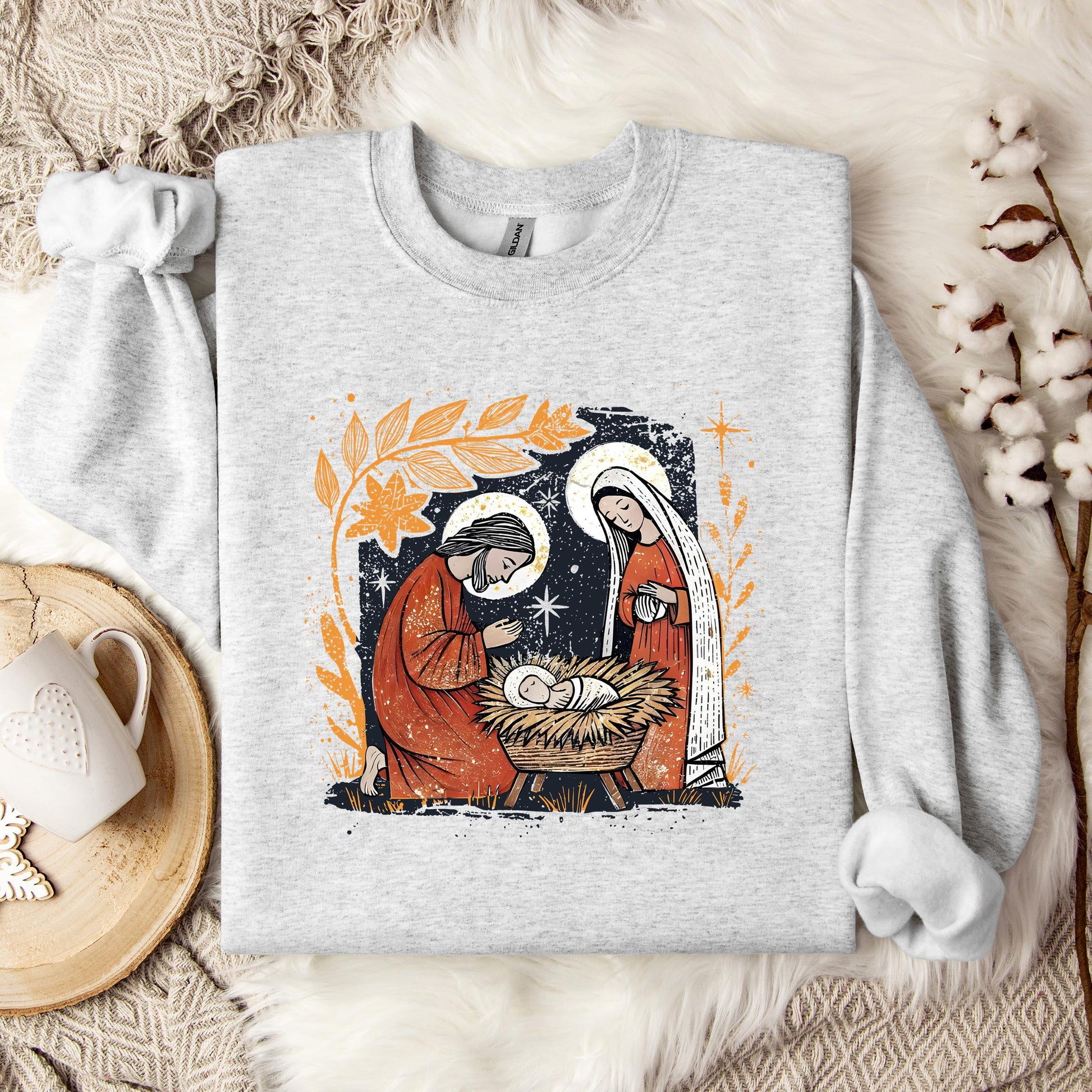 Holy Family Mary Joseph Jesus Sweatshirt