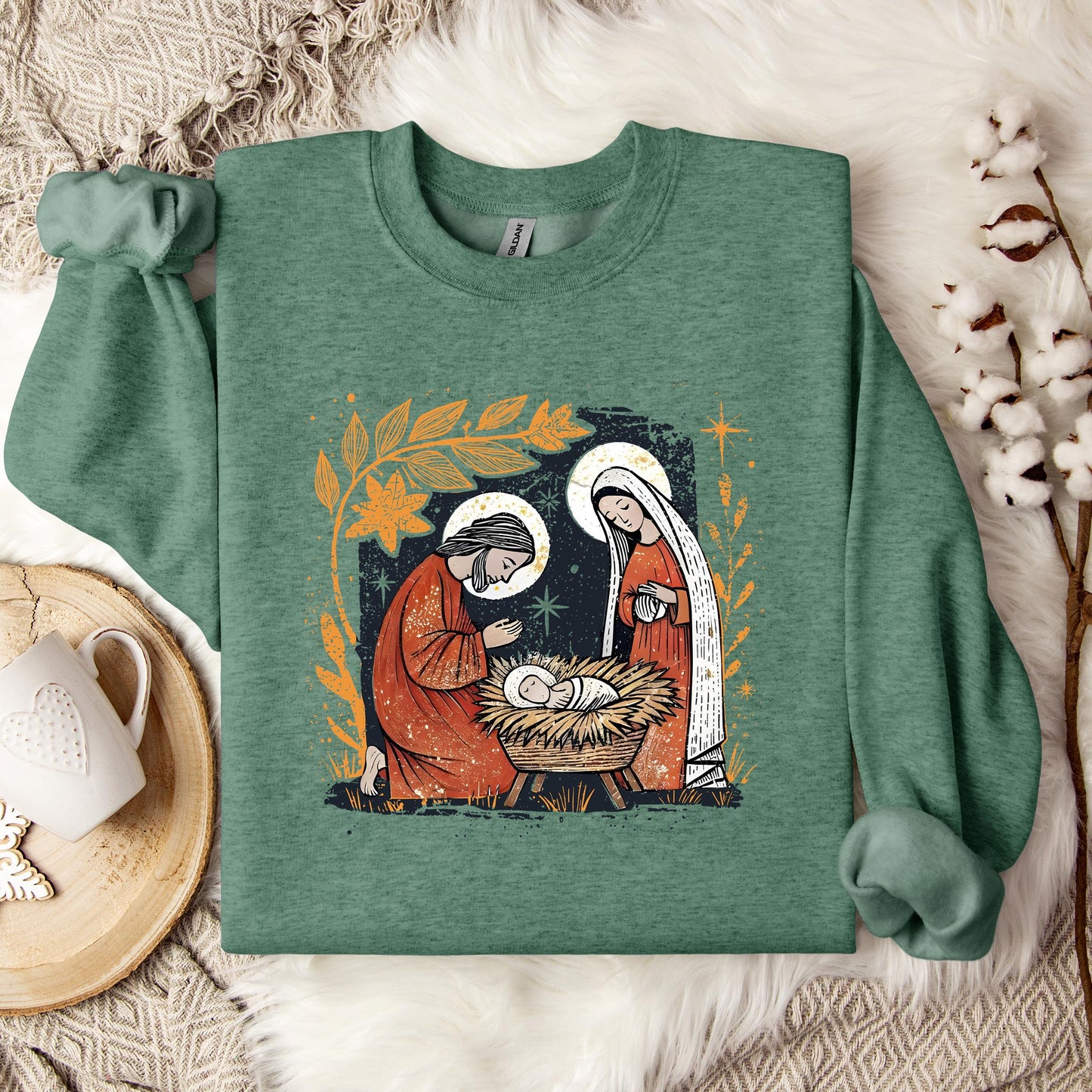 Holy Family Mary Joseph Jesus Sweatshirt