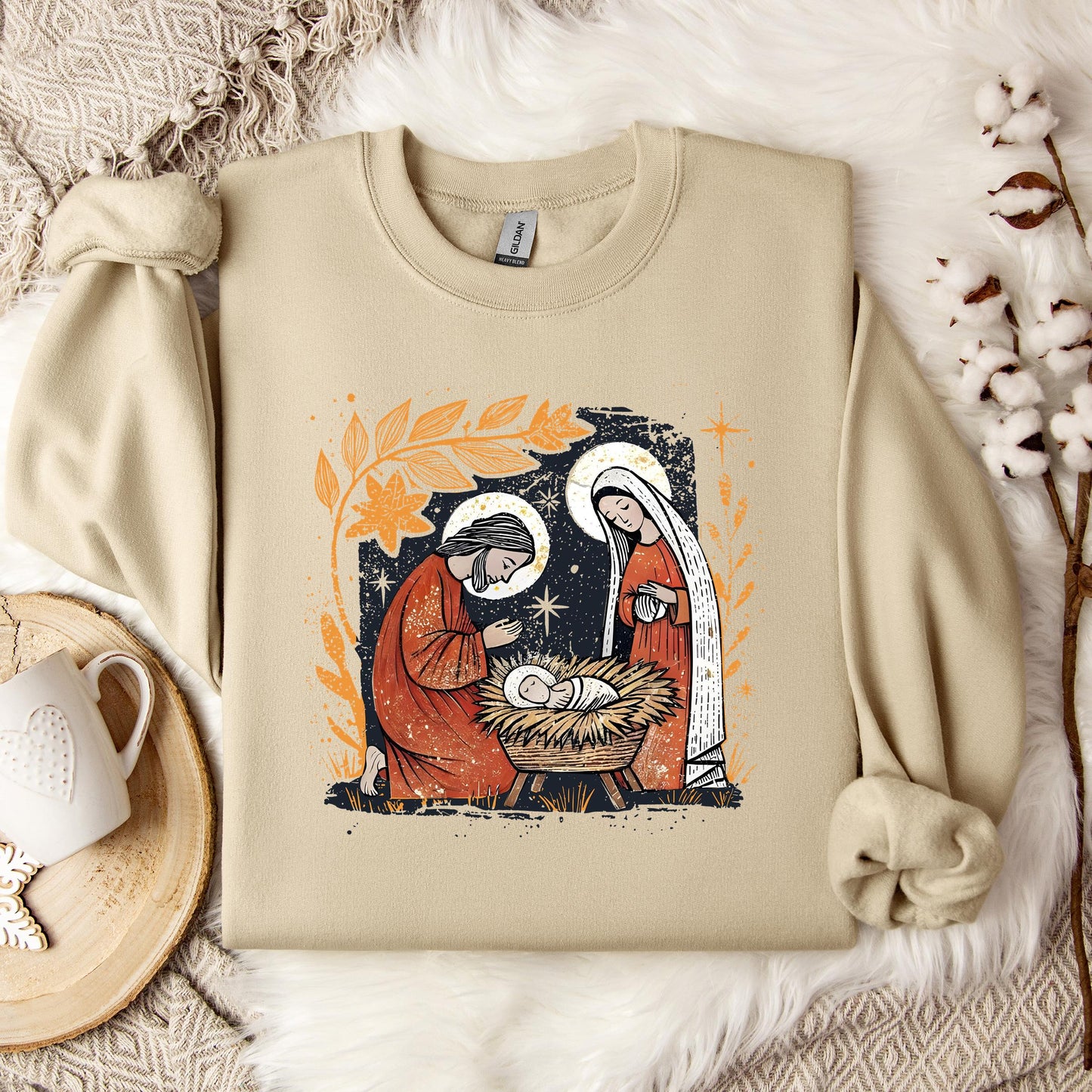 Holy Family Mary Joseph Jesus Sweatshirt