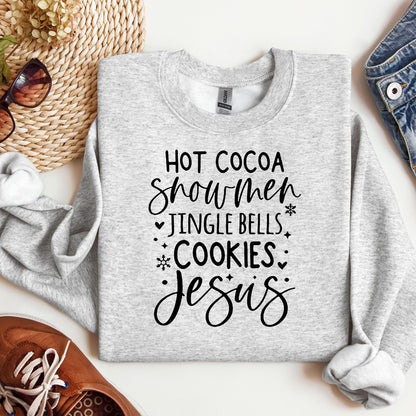 Hot Cocoa Snowmen Jingle Bells Cookies Jesus