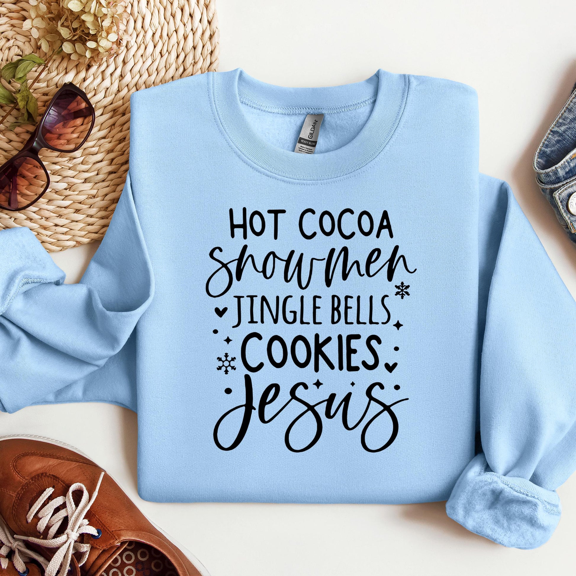 Hot Cocoa Snowmen Jingle Bells Cookies Jesus