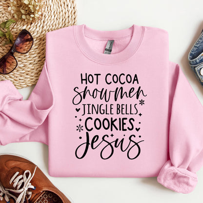 Hot Cocoa Snowmen Jingle Bells Cookies Jesus