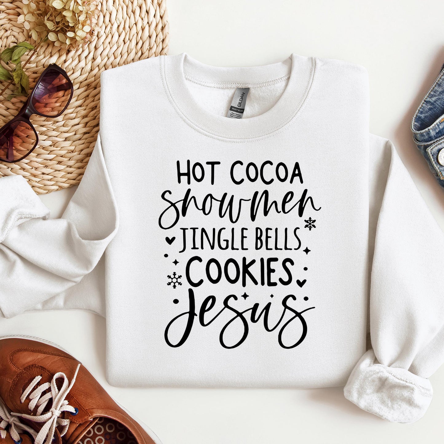 Hot Cocoa Snowmen Jingle Bells Cookies Jesus