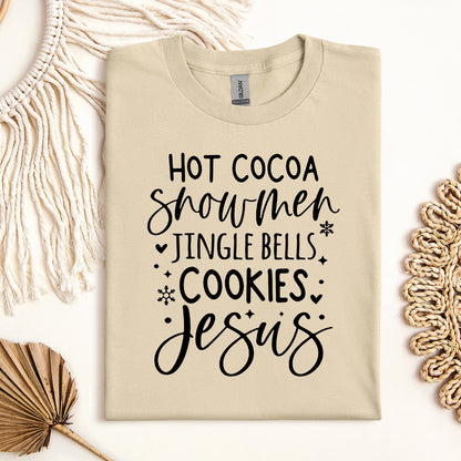 Hot Cocoa Snowmen Jingle Bells Cookies Jesus