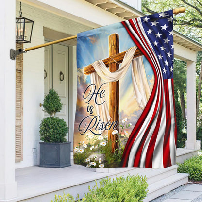FLAGWIX  Jesus Christian Cross Easter Resurrection of Jesus He Is Risen Flag