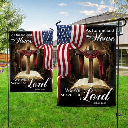 Jesus As For Me And My House, We Will Serve The Lord Jesus Christian Flag  3-Day Shipping