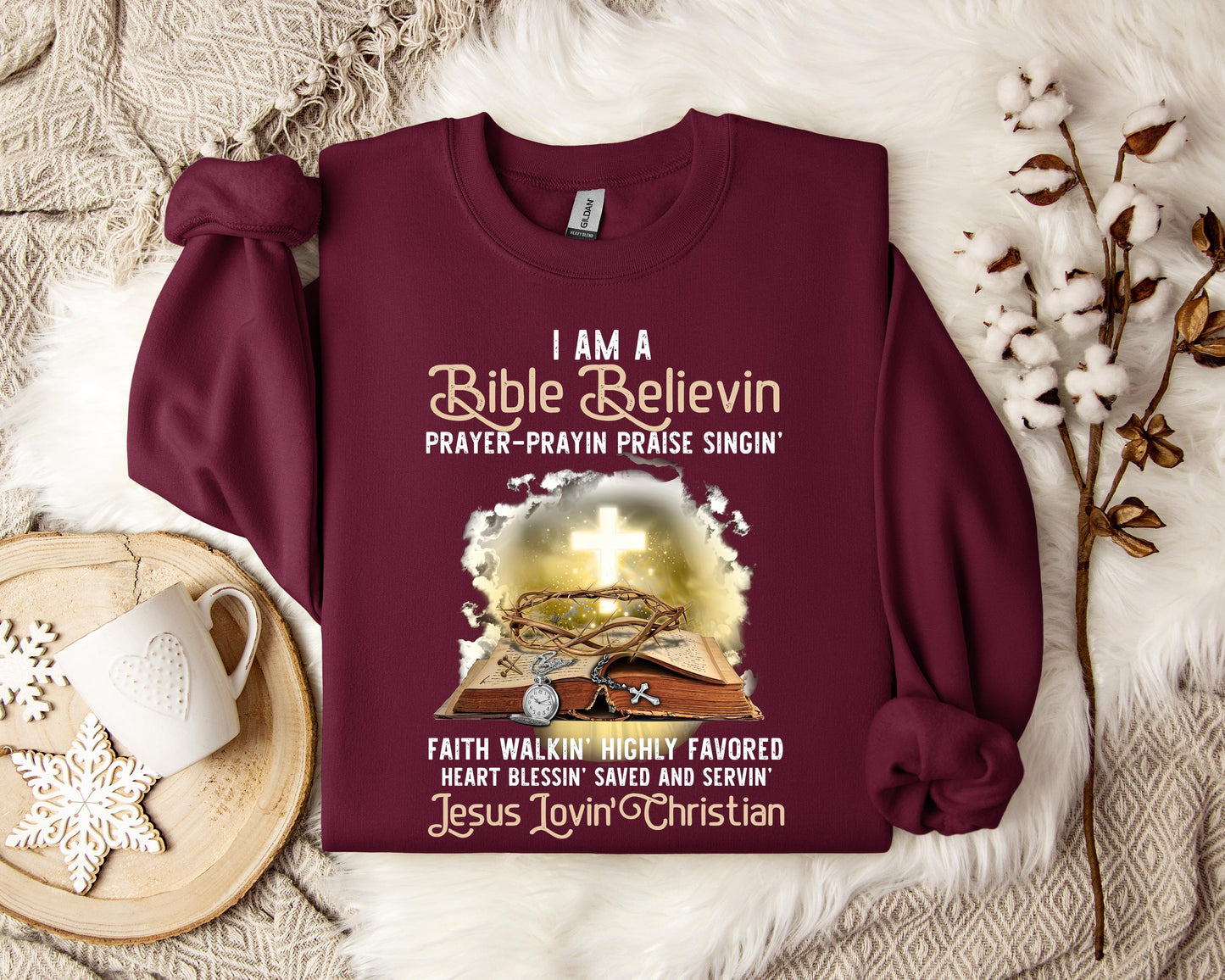I Am A Bible Beliving Jesus Loving Christian Sweatshirt