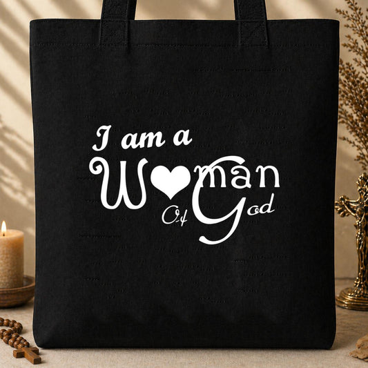 I Am A Woman Of God Tote Bag