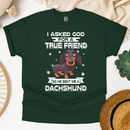 I Asked God For A True Friend So He Sent Me A Dachshund