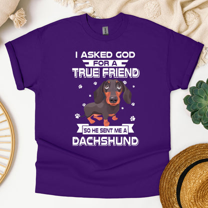 I Asked God For A True Friend So He Sent Me A Dachshund