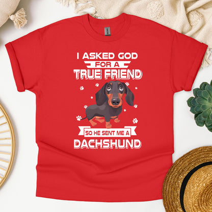 I Asked God For A True Friend So He Sent Me A Dachshund