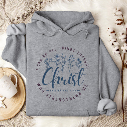I Can Do All Things Through Christ Who Strengthens Me Philippians 4.13 02 Hoodie