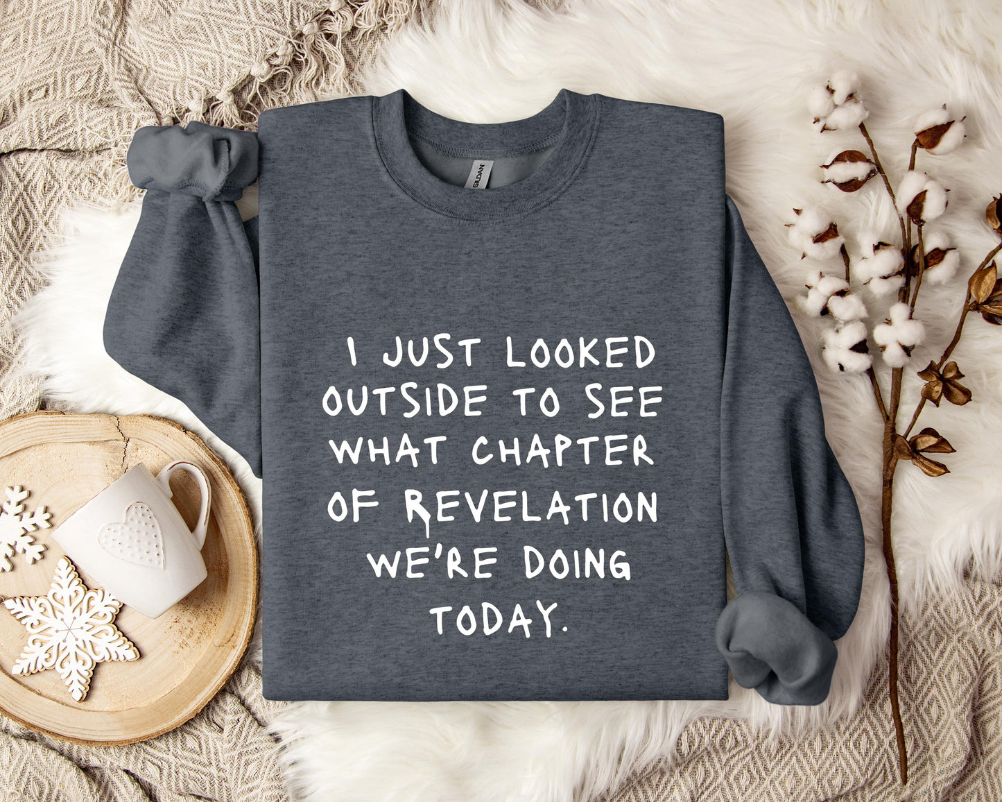 I Just Looked Outside To See What Chapter Of Revelation We're Doing Today Sweatshirt