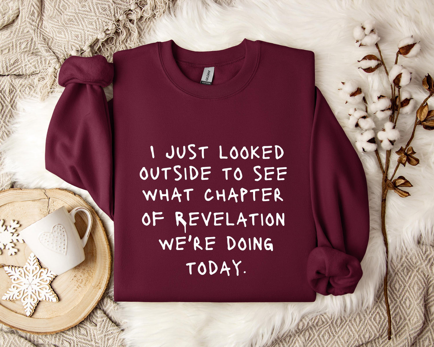 I Just Looked Outside To See What Chapter Of Revelation We're Doing Today Sweatshirt