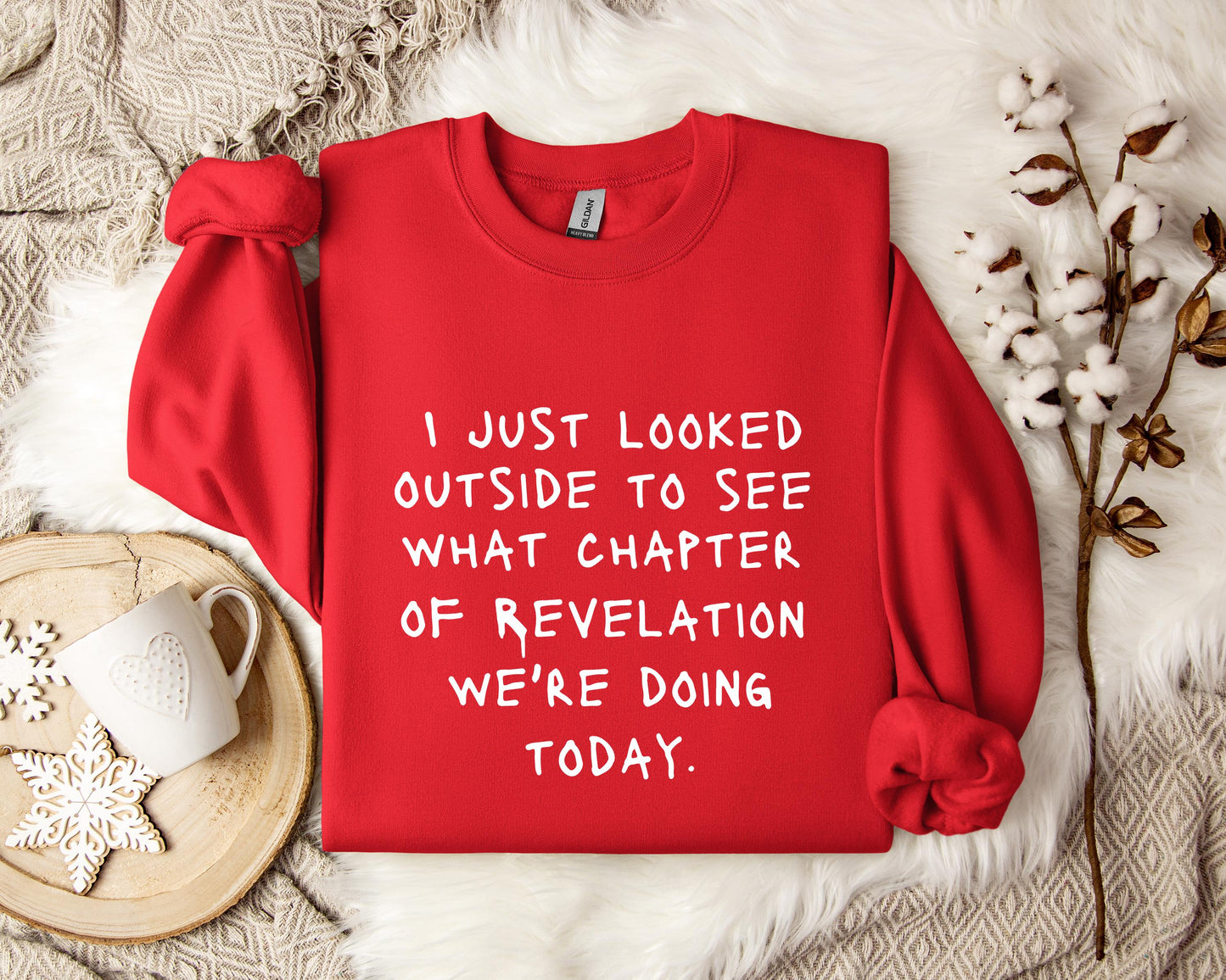 I Just Looked Outside To See What Chapter Of Revelation We're Doing Today Sweatshirt