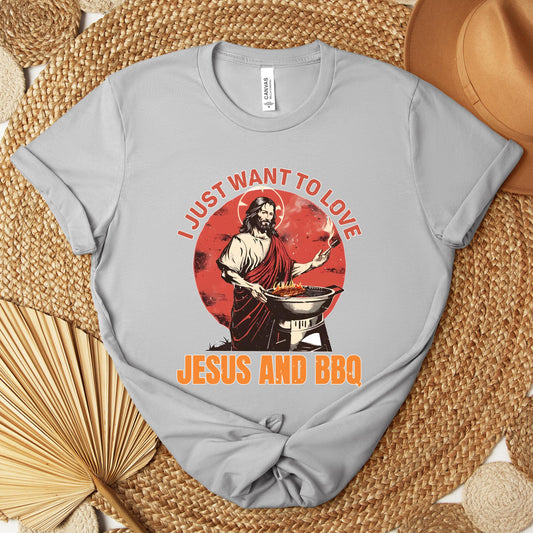 I Just Want To Love Jesus And BBQ Premium T-shirt