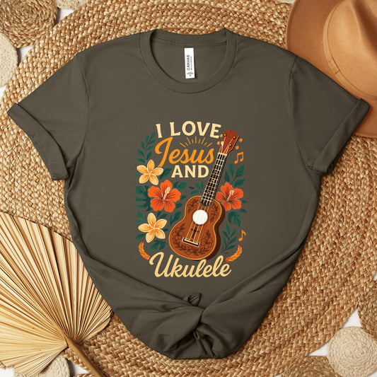 I Love Jesus And Ukulele Premium T-shirt