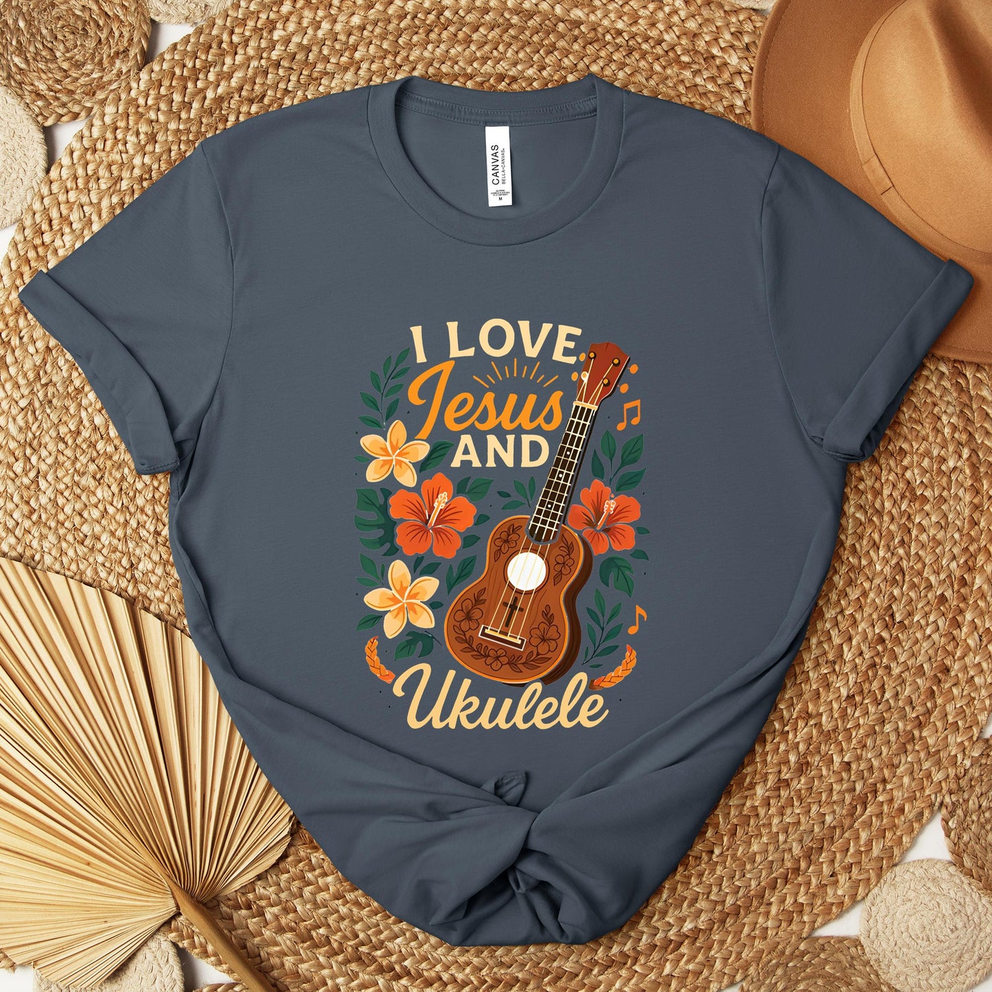 I Love Jesus And Ukulele Premium T-shirt