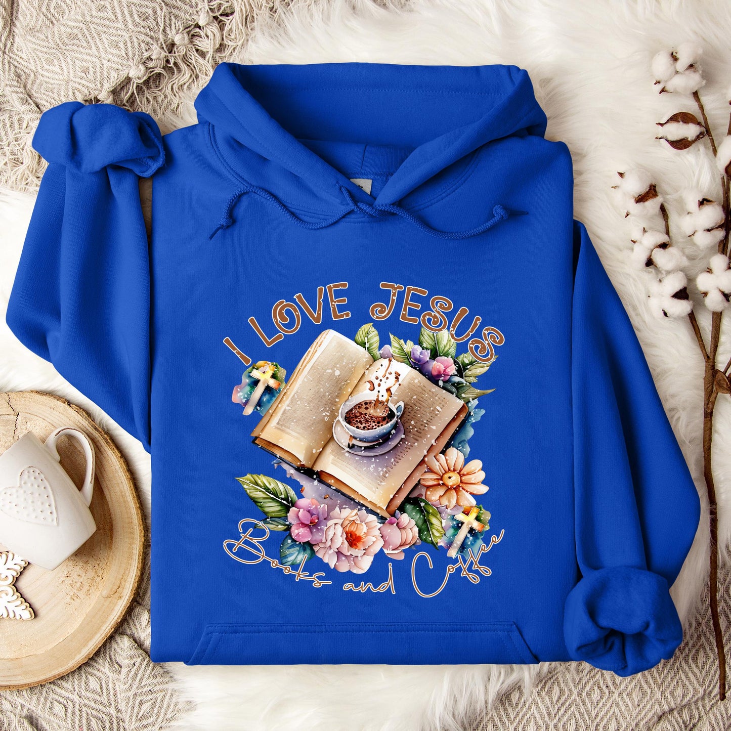 I Love Jesus Books And Coffee Hoodie