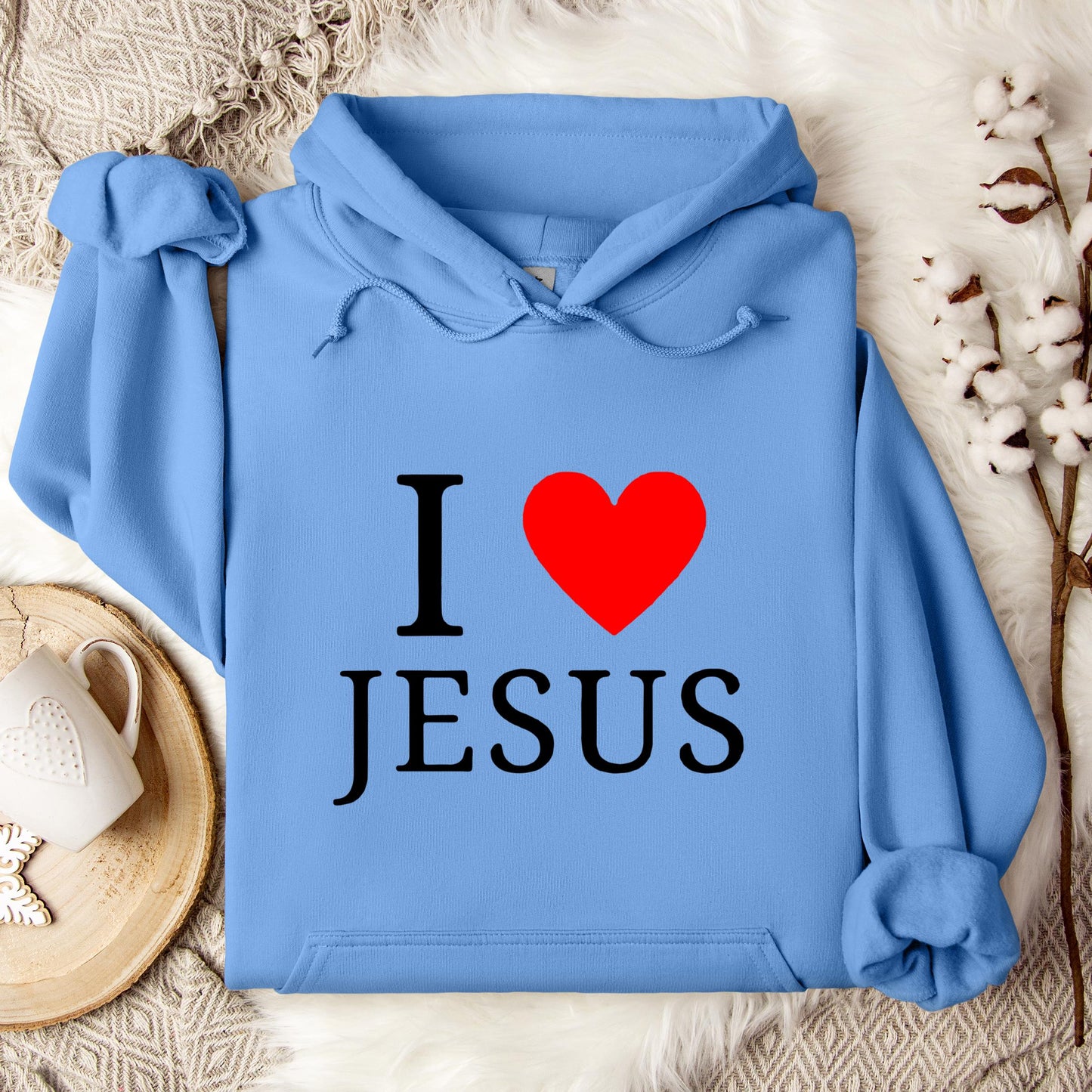 I Love Jesus Heart Hoodie