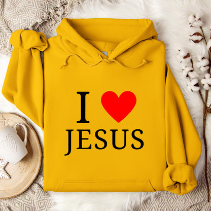 I Love Jesus Heart Hoodie