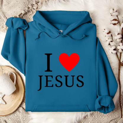 I Love Jesus Heart Hoodie