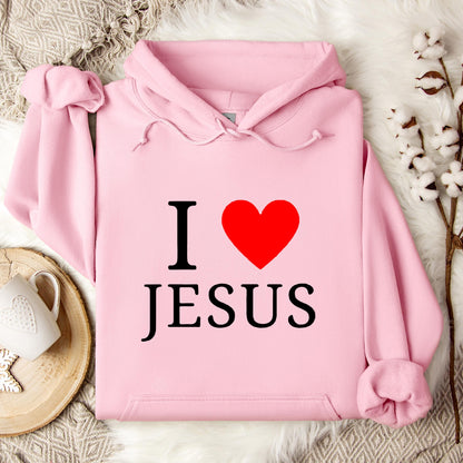 I Love Jesus Heart Hoodie