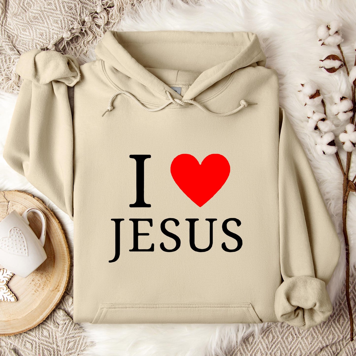 I Love Jesus Heart Hoodie