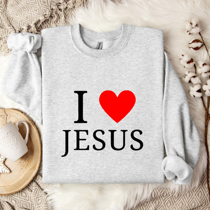I Love Jesus Heart Sweatshirt